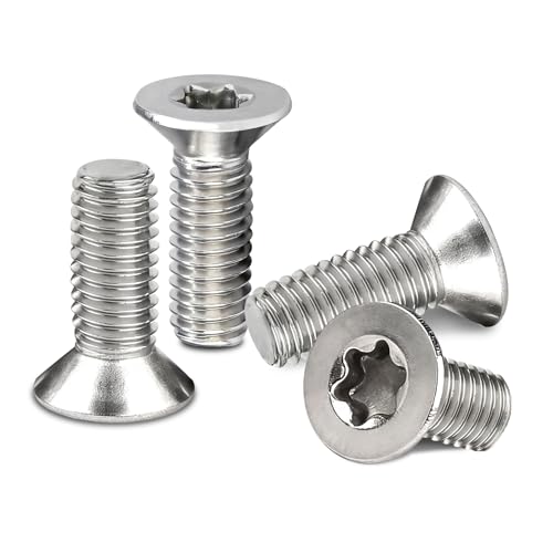 Lxsloet 4PCS Brake Rotor Screw Short Screw Brake Disc Stainless Steel Brake Fixed Screw Car Front and Rear Retaining Hardware Screw Kit Compatible with Most Vehicles Replaces OEM# 11609271