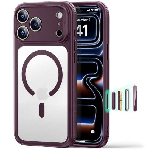 Image of ESR for iPhone 17 Pro Case, Camera Control Cover, Compatible with MagSafe Accessories, TPU, Military-Grade Drop Protection, Shock-Absorbing Air Guard Corners, Hybrid Series, Red