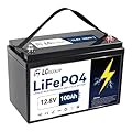 LGECOLFP 12V 100Ah LiFePO4 Lithium Battery Rechargeable Iron Phosphate Battery with 100A BMS Deep Cycle, Perfect for Boat Motor, Travel Trailer, RV, Marine, Solar, Lighting