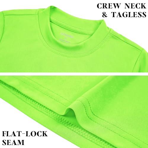 Image of LETAOTAO UPF 50+ Boys Neon Rash Guard Long Sleeve Swim Shirt