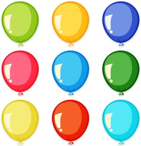 Lucleag 45 PCS Balloons Cutouts for Bulletin Board Decoration, Co...