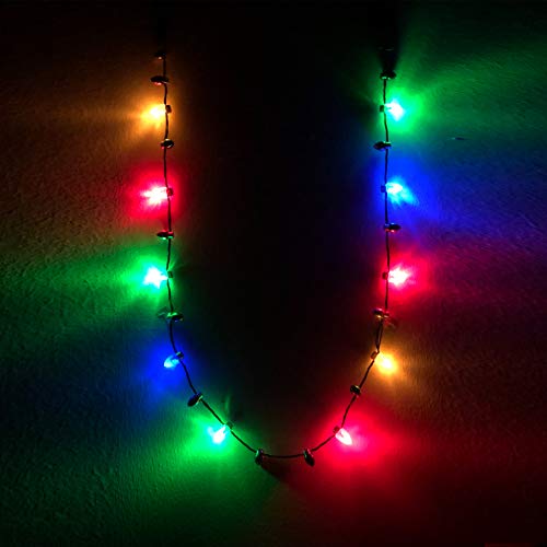 Glowmaker Christmas Necklace | Bright Light | Best Christmas Accessories | Fun and Bright 38 inch Necklace | Indoor Ornament Christmas Necklace |2