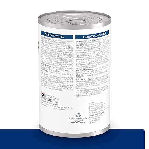 Ração Hills Prescription Diet z/d Canino - Alergia ou Intolerãncia Alimentar Lata 370gr