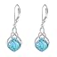 Turquoise irish leverback earrings