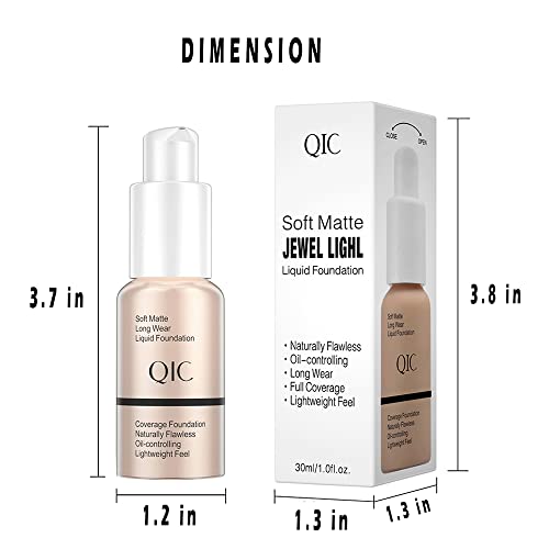 Liquid Full Coverage Foundation - Natural Looking Matte Lightweight, Undetectable Flawless Medium To Full Cover Face Makeup #TOP5