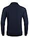 COOFANDY Men's 1/4 Zipper Polo Sweatshirt Fashion Waffle Hoodies Quarter Zip Mock Neck Sweatshirt Navy Blue