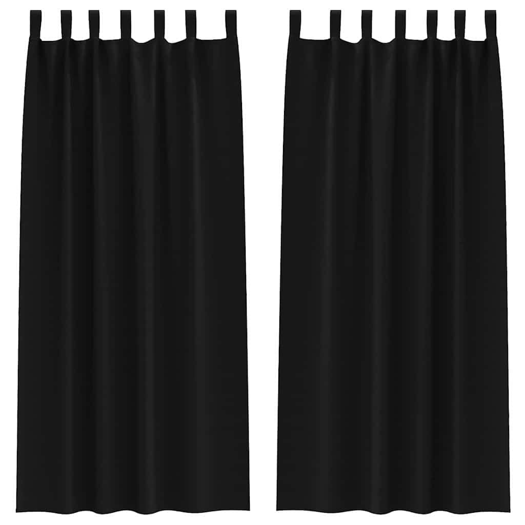 Rideaux occultants anti vis-à-vis noir 245 x 140 cm pour stopper la lumière du jour