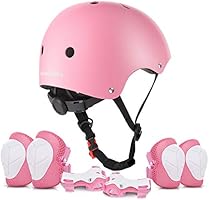 ValueTalks Casque Vélo Enfant Réglable Sets de Protection Enfant Casque Ajustable Coudières Genouillère Protège-Poignets...