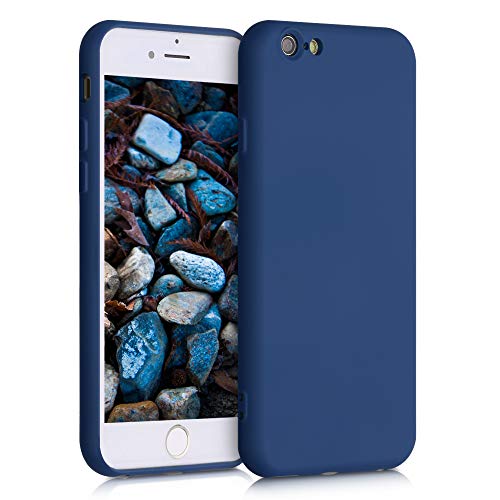 kwmobile Hülle kompatibel mit Apple iPhone 6 / 6S Hülle - gummierte TPU Silikon Handyhülle - Schutzhülle für kabelloses Laden - Case in Dunkelblau kwmobile Hülle kompatibel mit Apple iPhone 6 / 6S Hülle - gummierte TPU Silikon Handyhülle - Schutzhülle für kabelloses Laden - Case in Dunkelblau