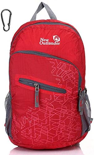 Outlander Packable Handy Lightweight Travel Hiking Backpack Daypack-Red-L
