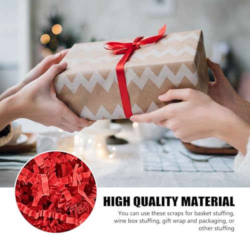 Image of ZEBMOON 2 LB Red Crinkle Cut Paper Shred Filler Great for Gift Wrapping, Basket Filling, Birthday, Wedding, Valentine's Day, Christmas, New Year Party Decorations Filling Supplies
