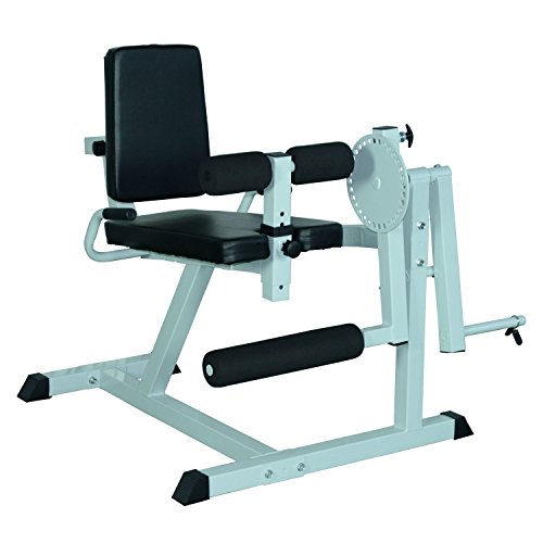 Soozier Adjustable Leg Curl Machine - White/Black