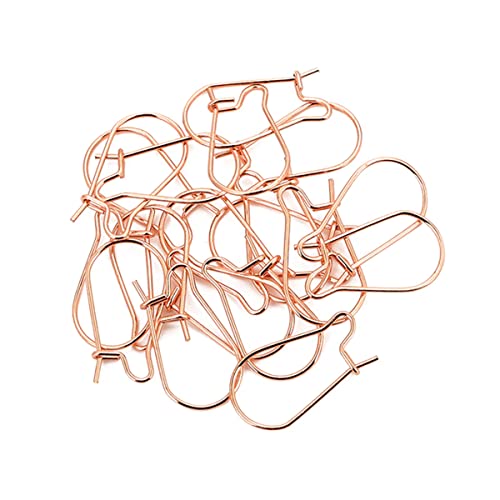 Image of Kidney Hooks for Earring Jewellery Making (Pack of 10 Pairs) (10x18mm, Rose Gold)