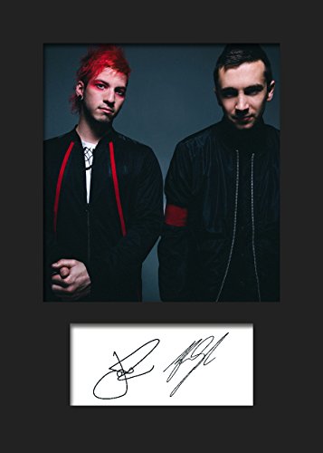 FRAME SMART Twenty One Pilots #1 | Foto montada, reimpresión de Firma | Tamaño A5 para Marcos de 6x8 Pulgadas | Máquina Cortada | Exhibición de la Foto | Presente, Regalo, Coleccionable