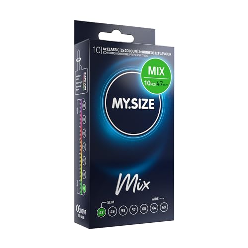 My.Size Mix préservatifs taille 1, 47 mm, pack standard, contenu 10 pièces