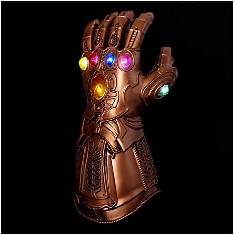 Thanos Glove LED Light Up PVC Gauntlet Cosplay Costume for Men