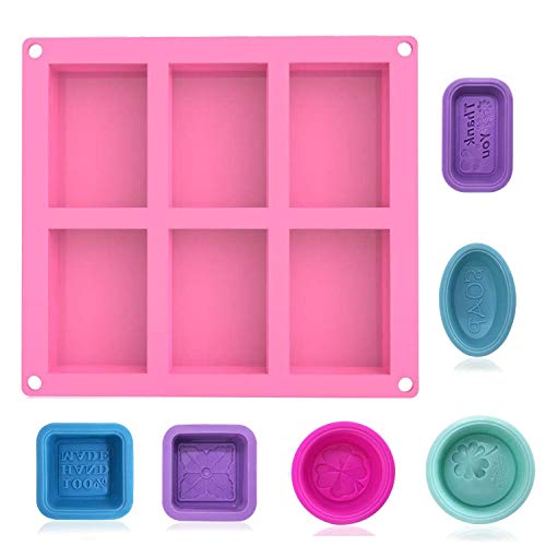 Seifenformen Silikon,Silicone Soap Mold,Silikon-Seifenformen-Set zum Selbermachen, Insgesamt 7 Stück Cover