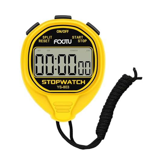 FCXJTU Digital Waterproof Stopwatch, No Bells, No Whistles, Simple Basic Operation, Silent, Clear Display, ON/Off, Large Display for Swimming Running Training Kids Coaches Referees Teachers (Yellow)