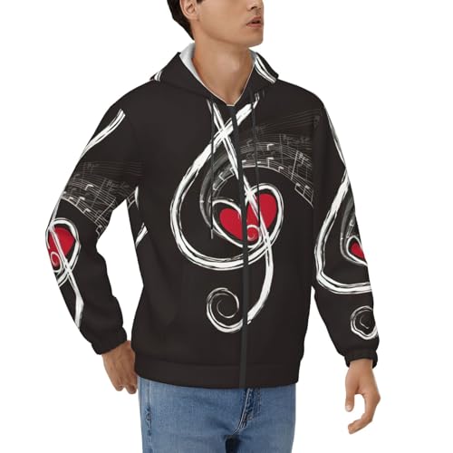 Sweat à capuche musique pour homme à manches longues, parfait pour le quotidien des musiciens