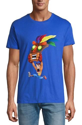 T-shirt castor drôle homme coton bleu roi : fini les hauts ternes
