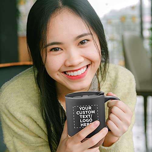 Custom-Barista-Ceramic-Mugs-with-Cork-Bottom-13-oz-Set-of-12-Personalized-Bulk-Pack-Perfect-for-Coffee-Tea-Espresso-Hot-Cocoa-Other-Beverages-Black