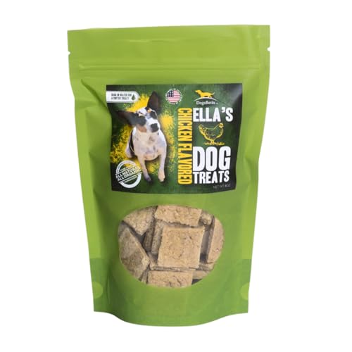DogaBetix Ella's Diabetic Dog Treats Chicken (8oz) - Low Glycemic Ingredients - Vet Approved - Made in USA by Owners of Diabetic Dogs - Developed to Help Keep Glucose Levels Stable