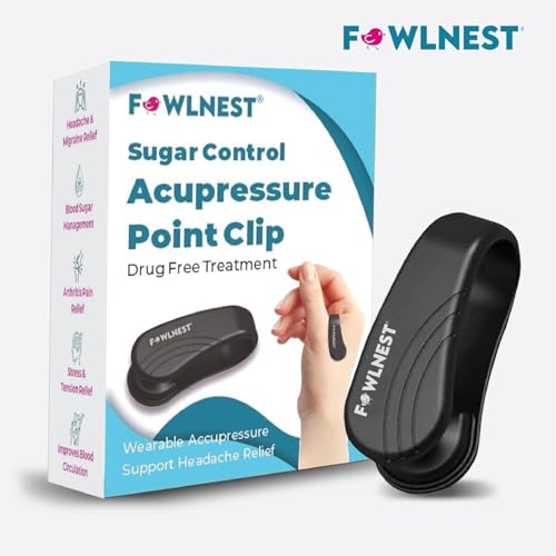 Image of Sugar Control Acupressure Clip for Diabetes Management - Reduce Sugar Intake, Improve Blood Glucose Levels, Easy-to-Use Clip for Diabetics & Headache, Migraine &Tension Relief (Pack Of 4)