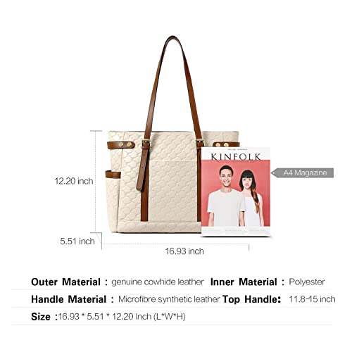 CLUCI Laptop Totes for Women Leather Womens Briefcase 15.6 Inch Computer Shoulder Bag for Work3