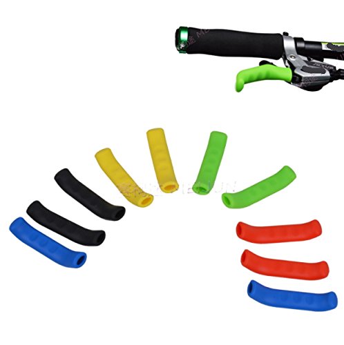 Juscycling Anti-Slip Shock-Absorbing And Comfortable Brake Handle Silicone Sleeve Universal Brake Lever Protection Cover For Road Bike And Mtb，2 Pairs (Black) #TOP5
