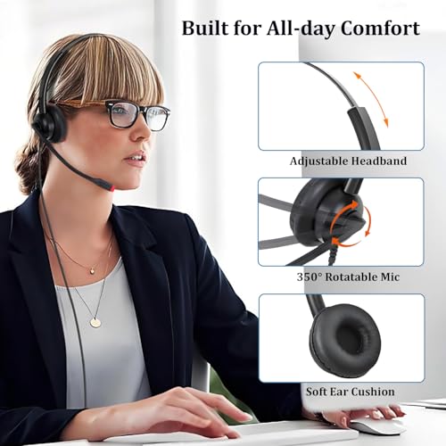 Casque USB-C avec micro antibruit filaire pour PC, ordinateur portable et smartphone Android - 5