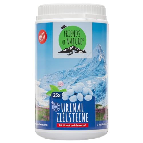 FRIENDS OF NATURE Piedras de lavabo para orinal, inodoro y orinal (1000 g), piedras para una frescura duradera, contra piedra caliza y orina, piedras aromáticas y ambientador para urinarios, limpiador