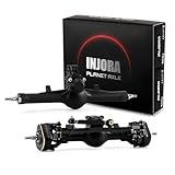 INJORA +4mm Front and Rear Nylon Planet Axles with Double Joint Shafts & Brass Steering Knuckles for 1/24 Axial SCX24
