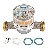 Einstrahl-Wasserzähler ETKD-M 130 mm / 1 Zoll AG für Kaltwasser, Eichung 2023