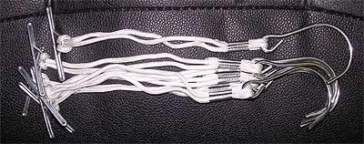 Vogue Fabrics 36 Pattern Hangers - Gray Metal Hook Shape Hangers with Linen Bags