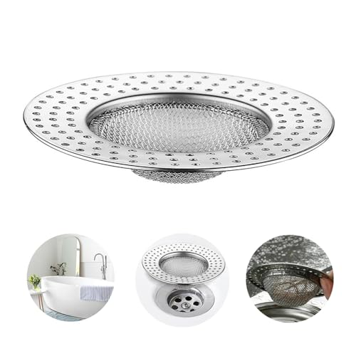 Acchiappasogni per lo scarico della vasca da bagno, scarico rapido della doccia, protezione per lo scarico della doccia, in acciaio inox, per scarico pop-up, cucina e scarico generale (4 pezzi,