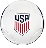 Icon Sports Officially Licensed U.S. Soccer Federation USMNT Soccer Ball Size 5 - Victory Classic White