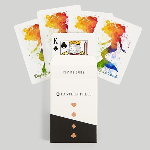 Baraja de Póker Daytona Beach, Sirena Acuarela, 52 cartas miniatura 6
