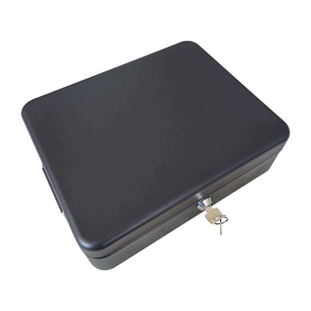 IJSDNVJNDX Lockable Document Storage Box Cash Boxes with Keys with Bolt Down Floor Mounting Kit 10 Inch (25cm)