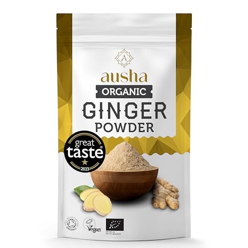 Organic GINGER POWDER 500g - UK Certified Orgainic by Soil Association -1* GREAT TASTE AWARD 2023 - Use in Ginger Shot, Cooking - Ground Ginger Root Powder