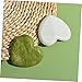 Beatifufu Jade Scraping Massage Tool Heart-shaped Natural Gua Board for Facial Massage Portable and Lightweight Safe for All Skin Types for Home