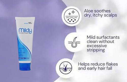 M'ildy Everyday Shampoo | Gentle Daily Hair Cleanser | Hair Care Shampoo | 100 ml (3.38 fl oz) | Pack of 1 image 4