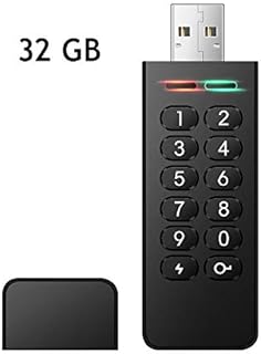 Encrypted USB Drive, INNÔPLUS Secure Flash Drive 256-bit 32 GB, U Disk USB 2.0, Hardware Password Memory Stick for Personal Protection, Aluminum Shell with FIPS Validated, Military Encryption Keypad