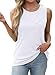 WIHOLL Womens Summer Tops 2026 Sleeveless Shirts Dressy Casual Tank Tops Vacation Outfits Beach Fashion Flowy White XL
