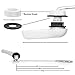 Qualihome White Toilet Tank Flush Lever Handle, Universal Front Mount with Nut Lock, Fits Most Toilets