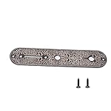 Gitarren-Bedienplatte, E-Gitarren-Bedienplatte aus geschnitztem Metall für TL TELE(Schwarz)