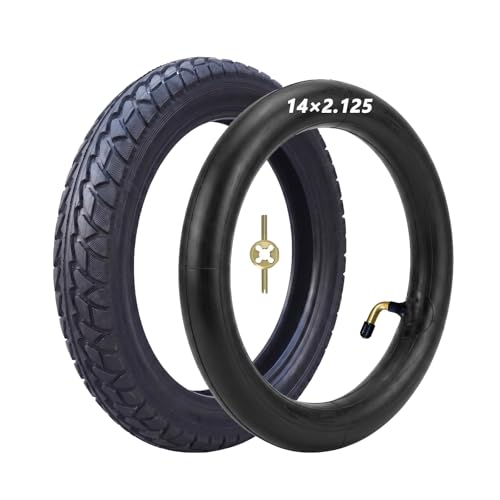 14x2.125 Juego Neumáticos Bici Eléctrica Plegable para Ruedas 14 Pulgadas. 14/2.125 Resistente Abrasión y Pinchazos 14 2.125 Neumáticos Calle Todo Tiempo
