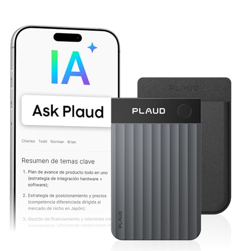 Plaud Note Pro Grabadora de Voz AI con Funda Transcripción IA Resúmenes Multidimensionales Grabación Dual Inteligente hasta 50 Horas Reuniones Llamadas Entrevistas Charlas Clases Teams