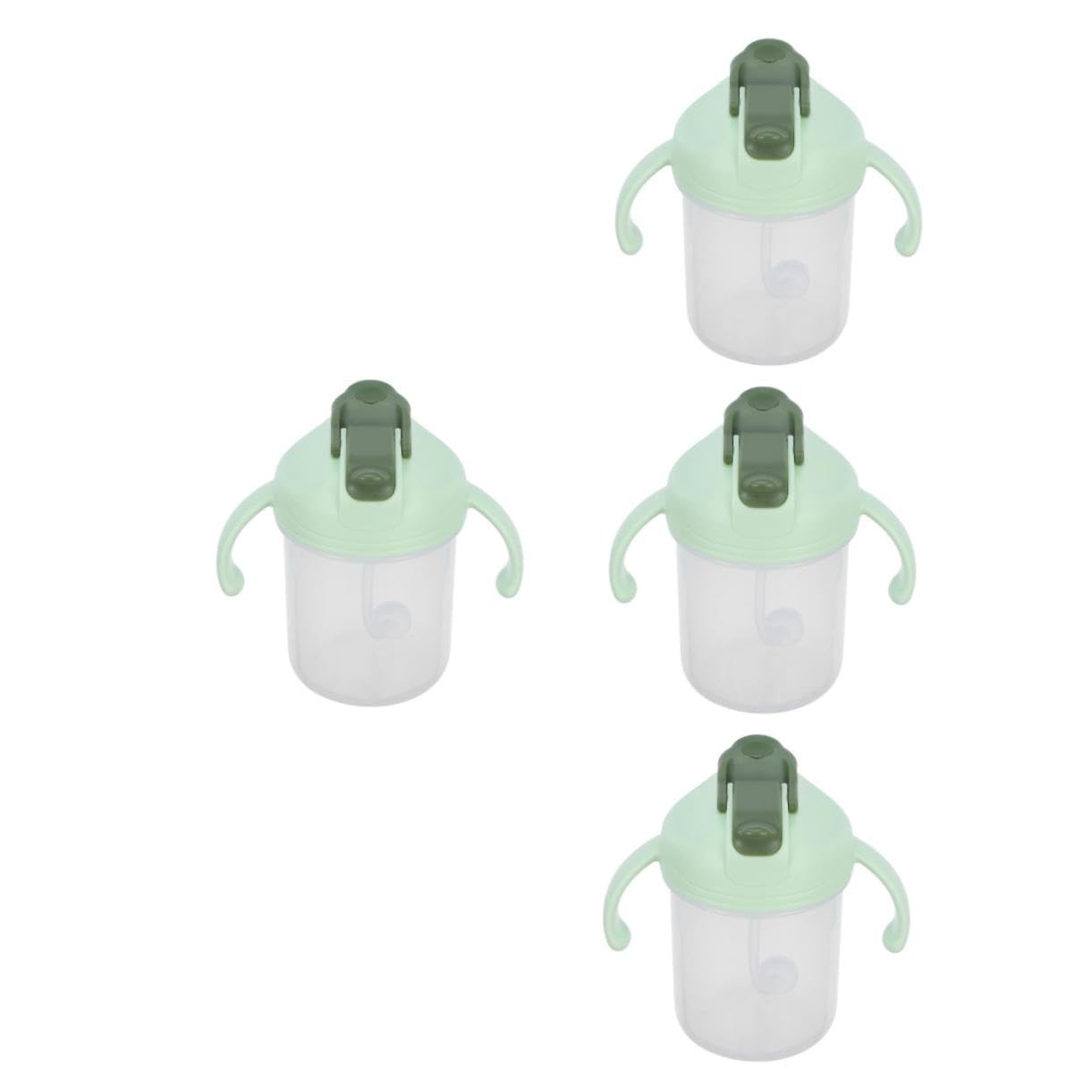 4piezas Vaso Antiderrame Con Pajita Para Adultos Mayores y Pacientes Taza De Agua Para Usar Acostado Diseño Prueba De Derrames Cuidado De Para Embarazadas y Con Disfagia