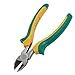 Aexit Green Yellow Pliers Rubber Coated Handle Diagonal Side-Cutting Pliers Cutting Pliers