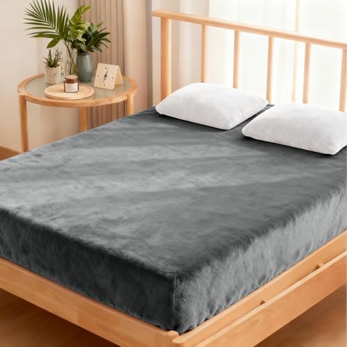 AYO(エイワイオー) ボックスシーツ シングル 冬 ベッドシーツ マイクロファイバー 暖かい マットレスカバー 静電気防止 あったかシーツ 持続温感 柔らかい 極暖 全周ゴム付き 冬用 吸湿発熱 防寒 極上肌触り 洗える マットレス・敷ふとん兼用(シング